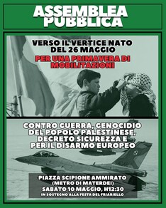 Assemblea pubblica verso il Vertice NATO del 26 maggio 2025