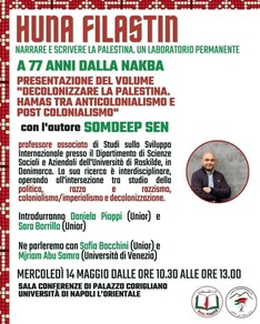 Presentazione del Volume "Decolonizzare la Palestina. Hamas tra anticolonialismo e post colonialismo"