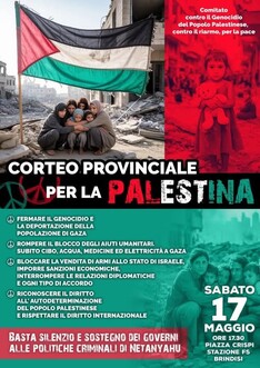 Corteo per la Palestina, contro il riarmo, per la Pace