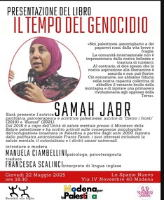 Presentazione del libro Il tempo del genocidio di Samar Jabr