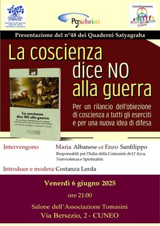 La coscienza dice NO alla guerra