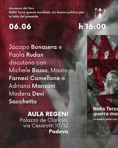 Presentazione e discussione  del volume "Nella Terza guerra mondiale. Un lessico politico per le lotte del presente" (DeriveApprodi, 2025)