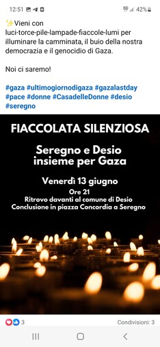 Fiaccolata silenziosa