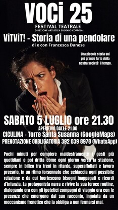 VìtVìt! Storia di una pendolare di e con Francesca Danese