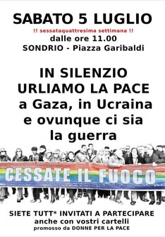 In silenzio urliamo la pace