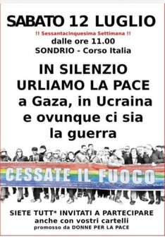 In silenzio urliamo la pace