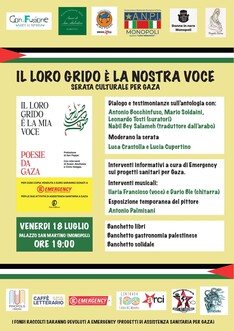 Il Loro Grido è la Nostra Voce - Serata culturale per Gaza