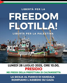 Libertà per la FREEDOM FLOTILLA! Libertà per la Palestina