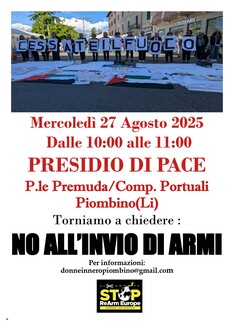 NO AL TRAFFICO DI ARMI NEL PORTO DI PIOMBINO