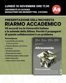 Presentazione dell'inchiesta "Riarmo Accademico. Gli accordi tra le Università italiane e le aziende della Difesa."