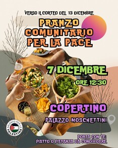 PRANZO COMUNITARIO PER LA PACE ☮️