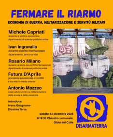 Fermare il riarmo, economia di guerra e servitù militari