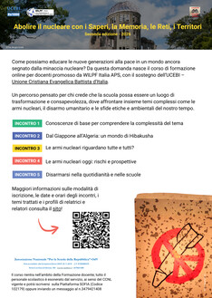 formazione online "Abolire il nucleare, educare alla pace"