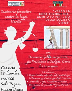 Seminario formativo contro la legge Nordio - Verso la costituzione del comitato per il no della società civile