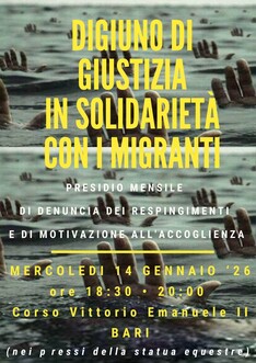 Digiuno di Giustizia in solidarietà con i migranti
