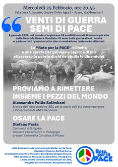 "VENTI DI GUERRA, SEMI DI PACE"