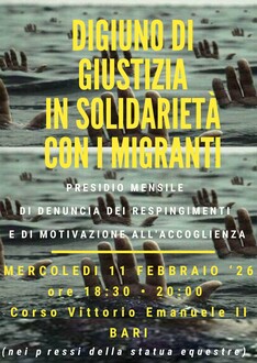 Digiuno di Giustizia in solidarietà con i migranti