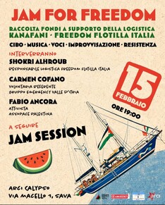 Jam for freedom per sostenere la Flotilla