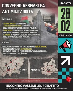 Assemblea antimilitarista - Novara