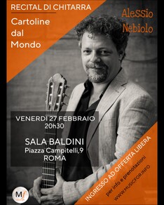CARTOLINE DAL MONDO – Recital di chitarra con Alessio Nebiolo