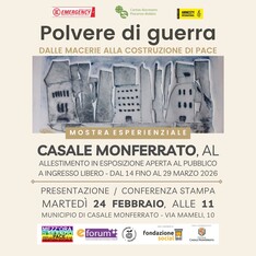 Esposizione della mostra esperienziale POLVERE DI GUERRA a Casale Monferrato