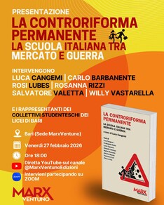 presentazione del libro 'La controriforma permanente. La scuola italiana tra mercato e guerra'