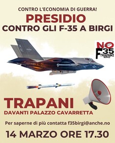 Presidio contro gli F-35 a Birgi