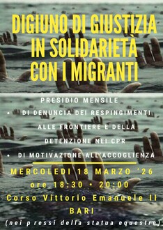 Digiuno di Giustizia in solidarietà con i migranti