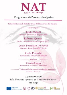 ITI Italia e AVR Lab dell’Unisalento presentano i risultati del loro impegno in “NAT – Nature Arts and Technologies”