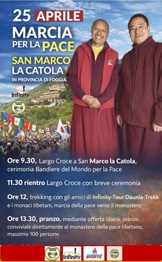 Marcia per la pace e Convegno organizzati dal Monastero della Pace Tibetano