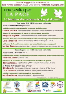 UNA SCELTA PER LA PACE-L'Obiezione di coscienza ieri, oggi, domani