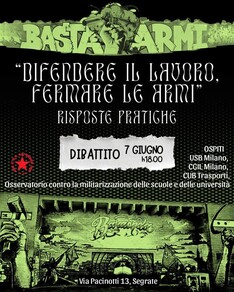 Difendere il lavoro, fermare le armi