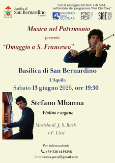 L’Aquila – Stefano Mhanna esegue Bach e Liszt nella Basilica San Bernardino
