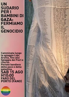 Un sudario per i bambini di Gaza: fermiamo il genocidio