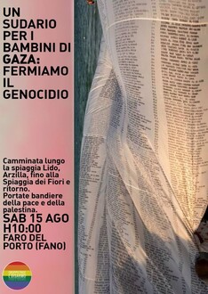Un sudario per i bambini di Gaza: fermiamo il genocidio