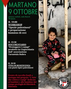 Cena Sociale Raccolta fondi Palestina