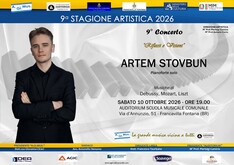 Riprende la Stagione Artistica A.Gi.Mus. Francavilla Fontana con il pianista ucraino Artem Stovbun