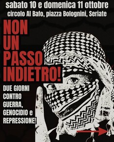 Non un passo indietro! due giorni contro guerra, genocidio e repressione