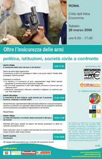 Oltre l’insicurezza delle armi: politica, istituzioni, società civile a confronto