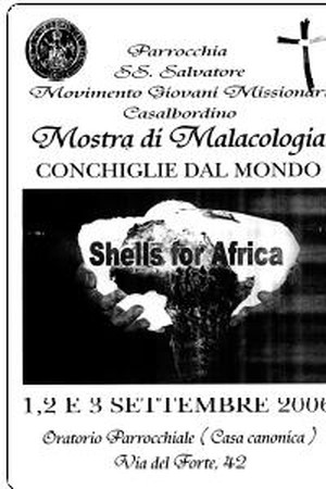 Locandina della mostra missionaria "Shells for Africa"