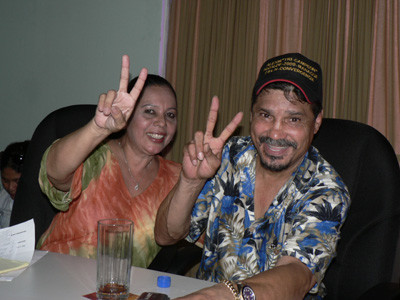 Alexis Arguello e Daysi Torres (Foto G. Trucchi)