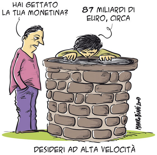 Quando la matematica entra in tribunale... Una videoinchiesta sull'alta velocità è entrata nel mirino degli avvocati di Trenitalia. Gli avvocati sostengono che l'alta velocità costerà "appena" 43 miliardi di euro, e non 87 come viene riportato nel trailer del video.
