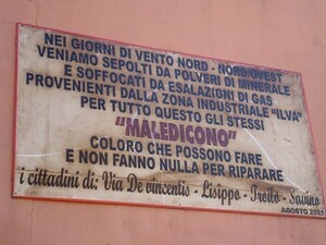 PeaceLink denuncia in TV la mancata applicazione del "campionamento continuo" della diossina ILVA di Taranto. Nessuno controlla di notte quanta diossina esce dal camino E-312, il mega-camino della diossina.