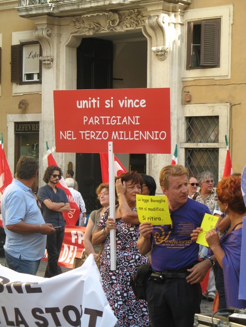 Montecitorio 29 luglio 2010. Partigiani del terzo millennio
