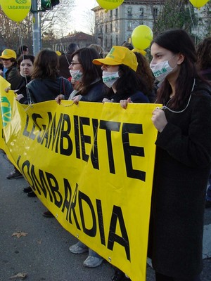 Striscione Legambiente alla partenza