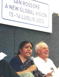 Vandana Shiva e Carlo Petrini al Meeting di San Rossore, Pisa