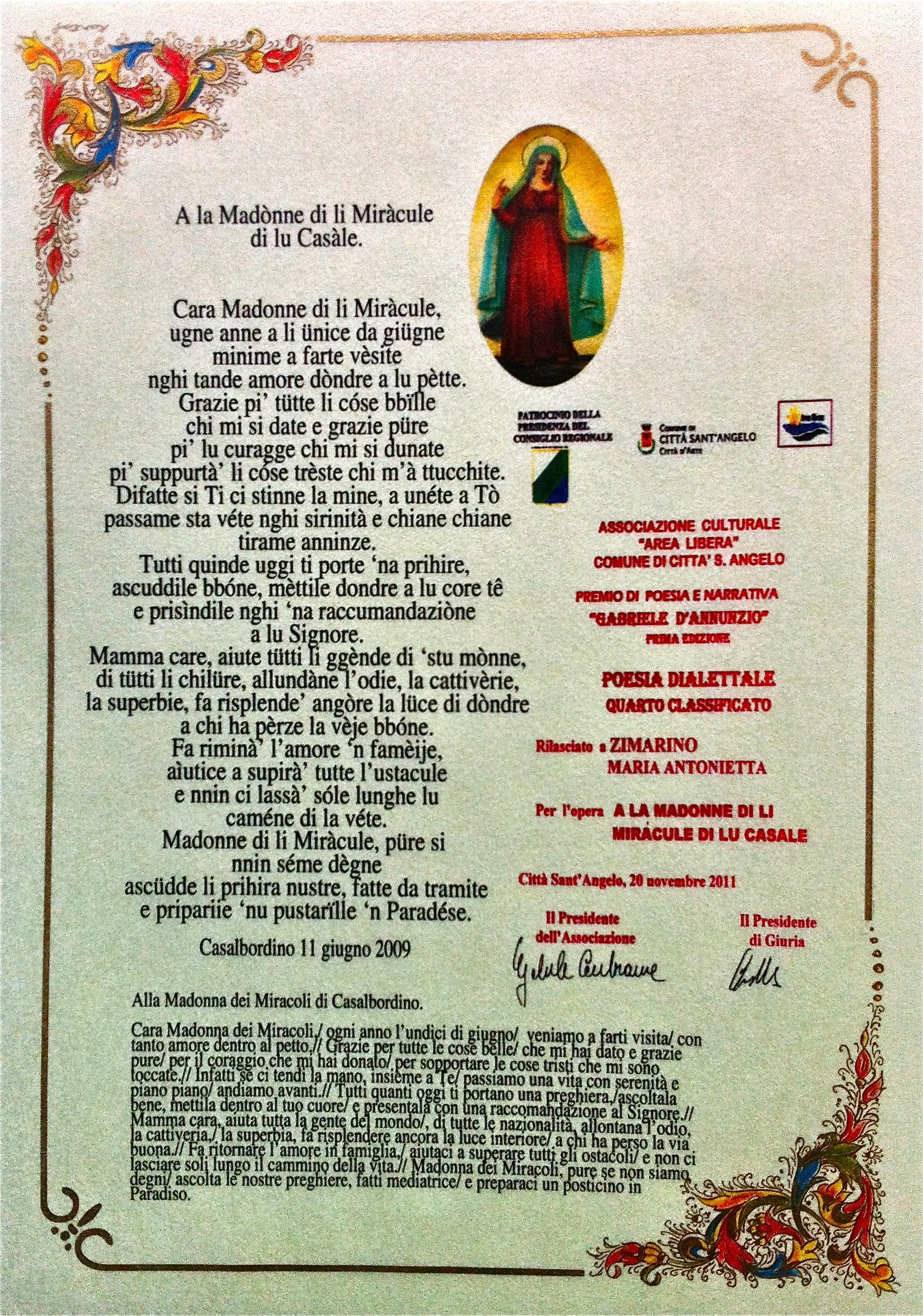 Alla Madonna di Miracoli