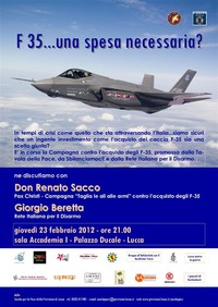 Provincia di Lucca: non vogliamo gli F-35