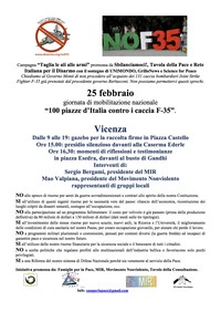 Vicenza contro i caccia F-35
