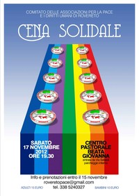 Cena solidale - sab 17 nov - ore 19.30 - Beata Giovanna